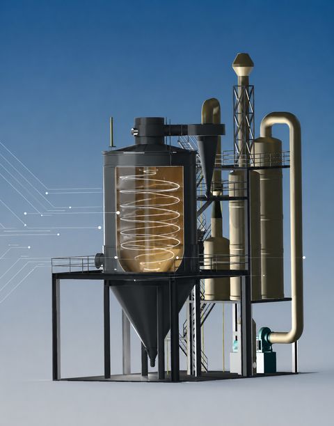 3D model of a spray roaster